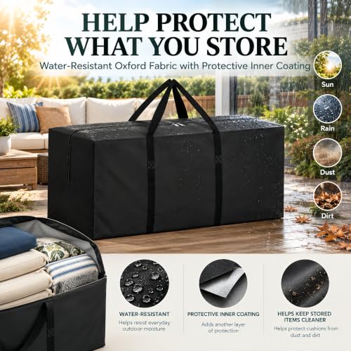 Outdoor Cushion Storage Bag, Extra Large Patio Cushion Bag - Image 6