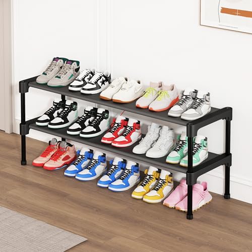 SAN HE Long Shoe Rack-Shoe Organizer 2 Tier Shoe Rack for Closet - Image 2