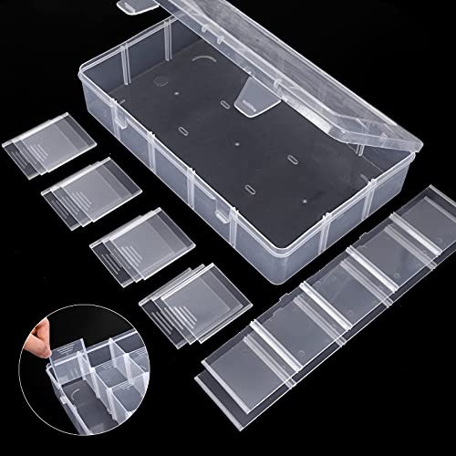 Bead Organizer Storage 3 Pack 15 Grid Clear Plastic Tackle - Image 5