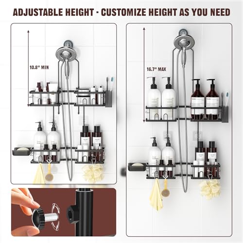 REINHARDT Adjustable Shower Caddy Hanging for Handheld - Image 3