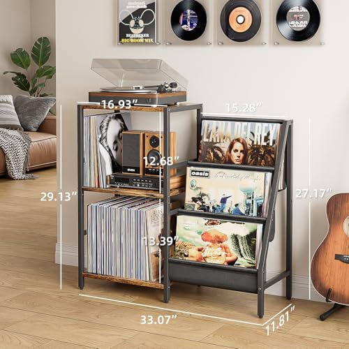 Bikoney Record Player Stand, Turntable Stand with 3-Tier - Image 3