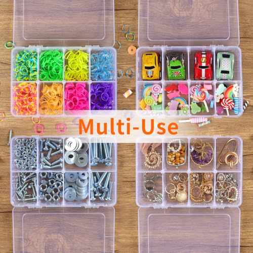 Bead Organizer Box 4 Pack 8 Grid Plastic Tackle Box - Image 7