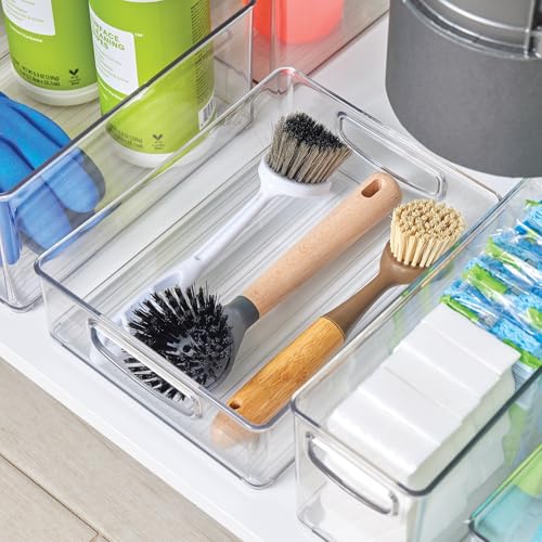 iDesign Plastic Stackable Pantry Bin, Set of 4, Clear - Image 4