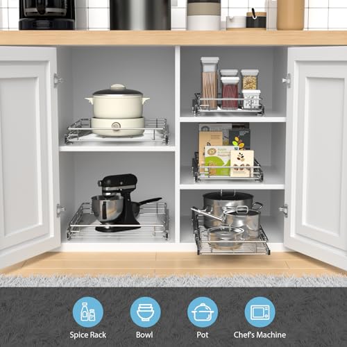 Pull Out Cabinet Organizer,17.8” Slide Out Kitchen O | All Products - Image 4