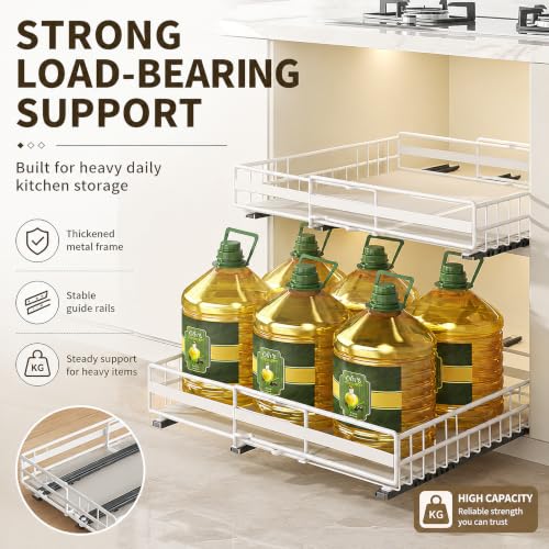 Pull Out Cabinet Organizer, Adjustable Kitchen Sliding Shelf - Image 5
