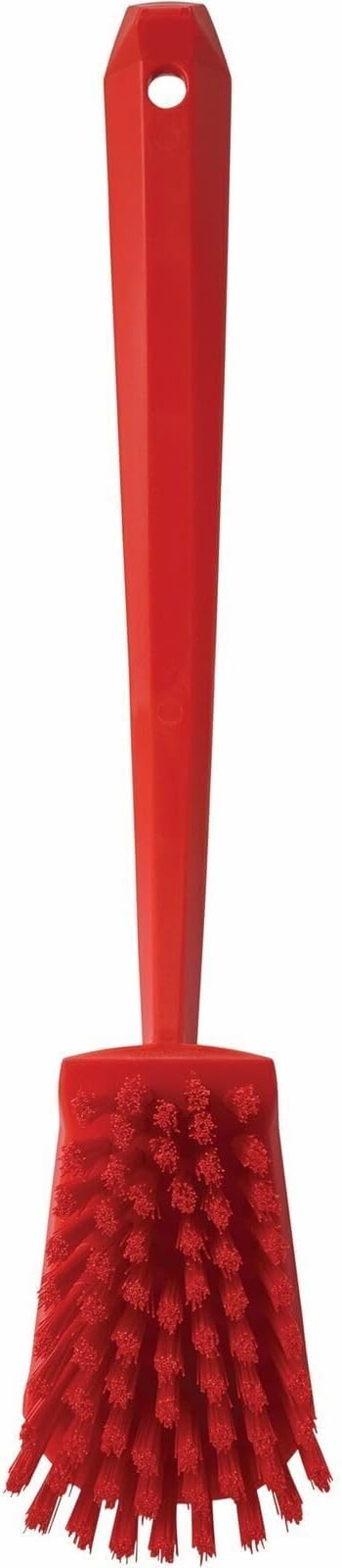 Vikan 41864 Brush,Washing,Stiff,15.75",PP/PBT,Red