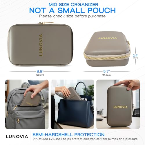 Mid-Size Tech Organizer with Removable Pouches – Hard Shell - Image 6