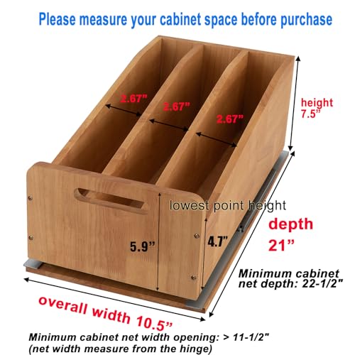 DINDON Pull Out Cabinet Organizer for Pans, Cookie Sheet - Image 4