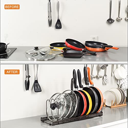 Toplife Pots and Pans Organizer Rack for Cabinet and Countertop - Image 4