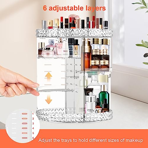 360 Rotating Makeup Organizer for Vanity + Makeup Brush - Image 4