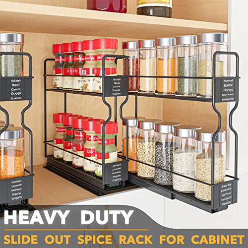 SpaceAid Pull Out Spice Rack Organizer for Cabinet, Heavy - Image 4