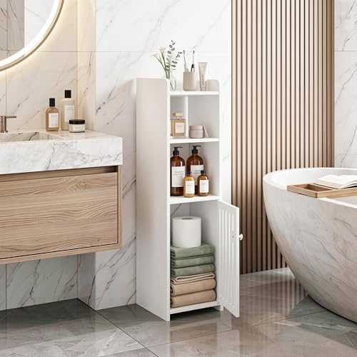 4-Tier Narrow Bathroom Cabinet, 7.9" W X 31.5" H - Image 3