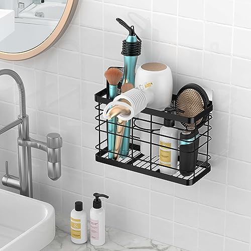 Hair dryer holder cabinet door - Hair tool organizer wall mount - Image 3