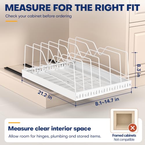 Pull Out Cabinet Organizer for Cookie Sheet, Cutting Board - Image 3