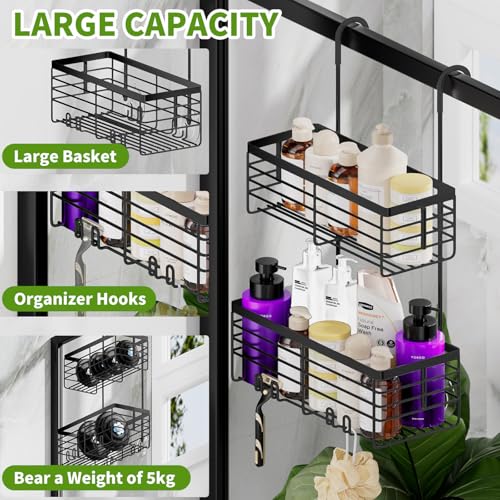 SHANSHUI Shower Hanging Caddy, Double Bathroom Showers Organizer - Image 5