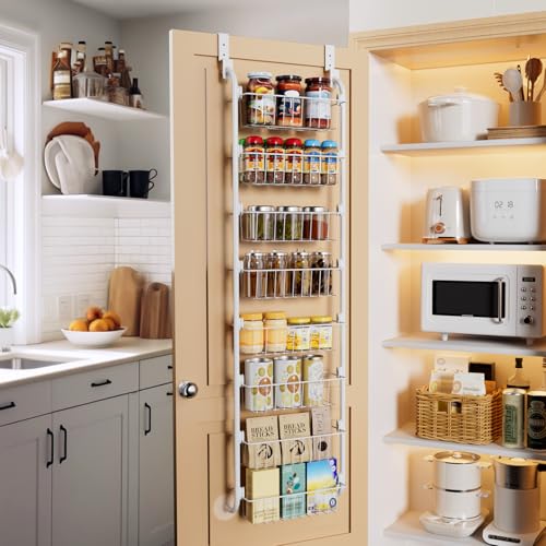 Delamu Narrow Over The Door Pantry Organizer, 8-Tier Metal Pantry - Image 7