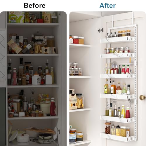 BUKFEN Over the Door Pantry Organizer, 6-Tier | Spice Racks & Pantry - Image 4