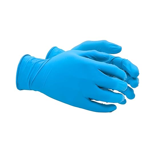 SHOWA 8005PF Sustainable EBT Latex-Free, Powder-Free, Nitrile Disposable Single Use Safety Gloves, 8 Mil, 9.5" Length, X-Large (1 Box/50 Gloves)