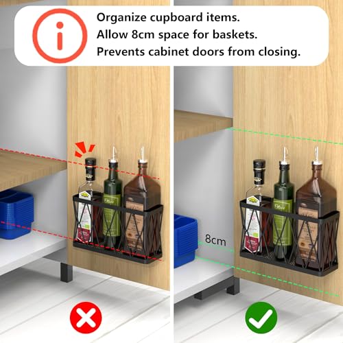 YIGII 3 Pack Adhesive Cabinet Organizer - Wall Mounted Pantry - Image 3