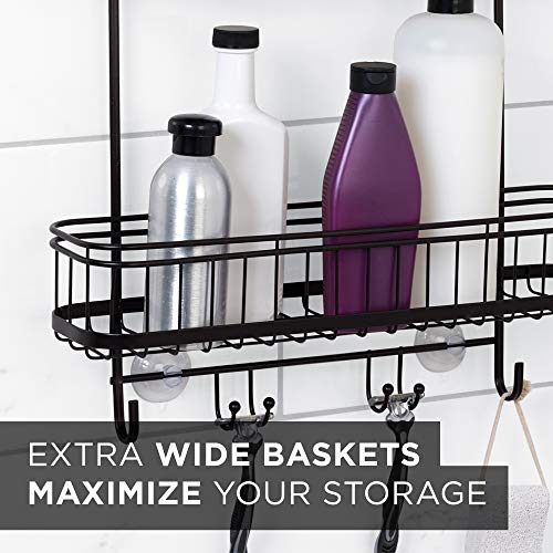 Zenna Home Shower Caddy Hanging Bathroom Organizer, Steel Shower - Image 4