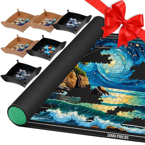 Pohxev Jigsaw Puzzle Mat Roll Up, Portable Saver Pad 48” x - Image 2
