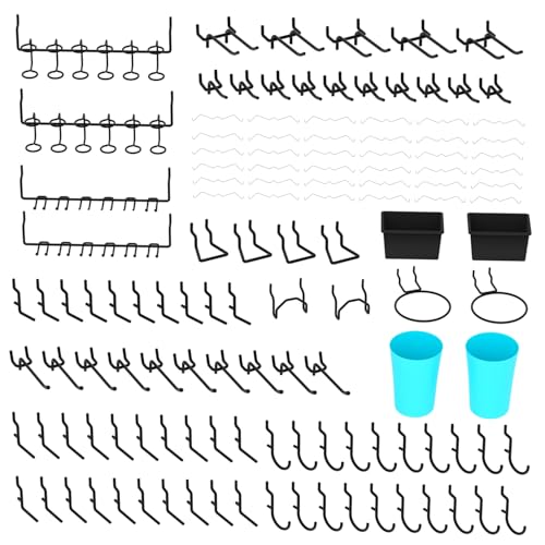 157 PCS Extra Thick Pegboard Hook Set, Metal Pegboard - Image 2