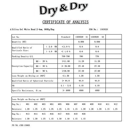 Dry & Dry 2 Gram [1000 Packets] Silica Gel Packets Desiccants, Silica Packets - Rechargeable Silica Gel Packs, Silica Gel Packets, Desiccants Packets, Silica Gel