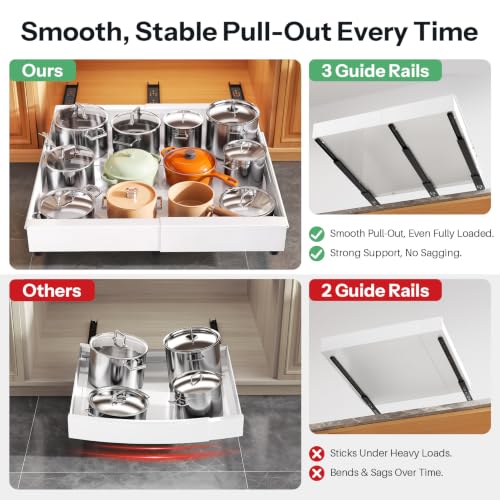 2 Pack Pull Out Cabinet Organizer, Expandable Width - Image 5
