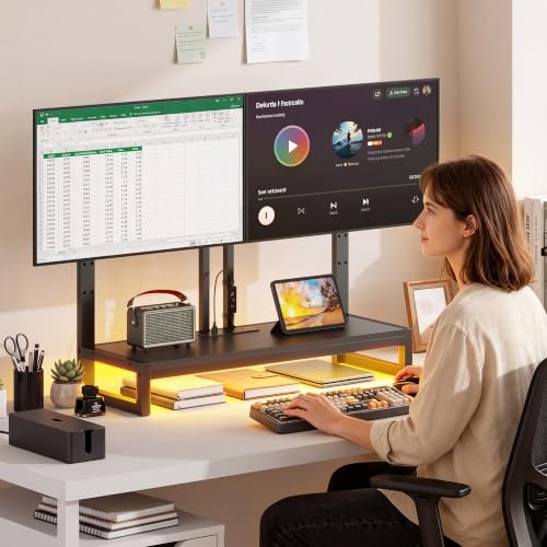YAOHUOO Monitor Arm with LED,Adjustable Desk Monitor | All Products - Image 3