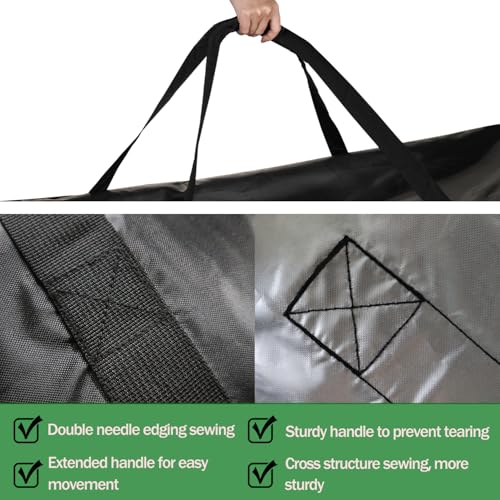 Outdoor Cushion Storage Bag with Zipper, Large Patio Storage Bags - Image 6