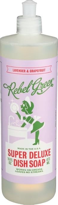 Rebel Green Dish Soap Lavender Grapefruit, 16 oz