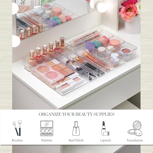 STORi SimpleSort 10-Piece Stackable Clear Drawer Organizer Set | - Image 4