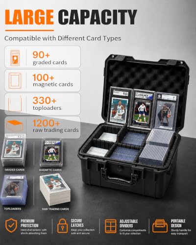 Graded Card Case for Sports Card Storage with Divider - Image 5
