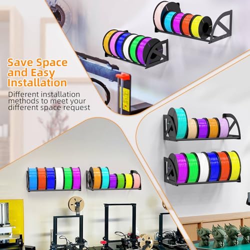Demao 3D Printer Filament Rack, 2 Pack Wall-Mounted - Image 6