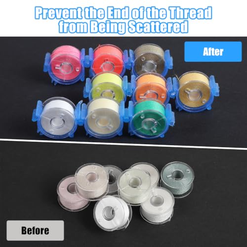 Guduling 50pcs Sewing Bobbin Clips, Blue Bobbin Clamps Plastic - Image 5