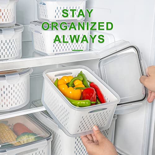 5 PCS Large Fruit storage Containers for Fridge,Food Storage - Image 6