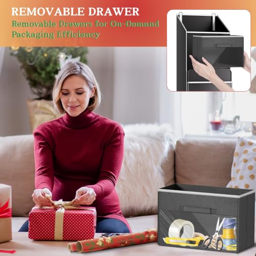 2-in-1 Wrapping Paper Organizer Storage, Over Door | Home Organization - Image 6