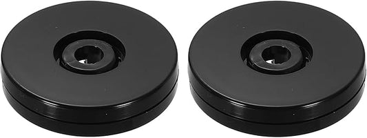 uxcell 2Pack Acrylic Lazy Susan Turntable, 2" Spinner Lazy Susan Turntable Organizer, Acrylic Ball Bearing Rotating Tray for Pantry Spice Rack Decorating, Black