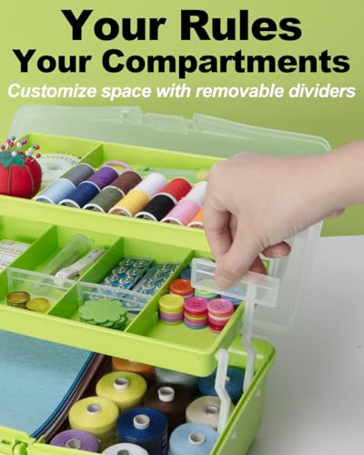 TERGOO 12in 3-Layer Plastic Craft Organizers and Storage - Image 5