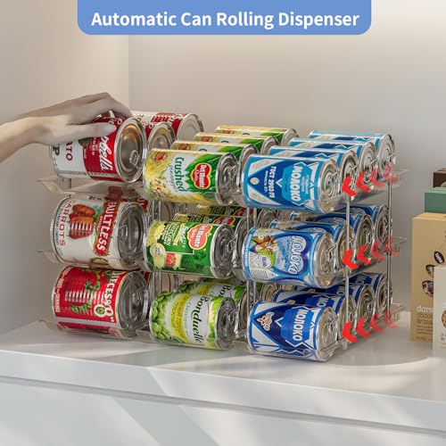 Jsyrjing Can Organizer for Pantry, 3-Tier Stackable Can Dispenser - Image 6