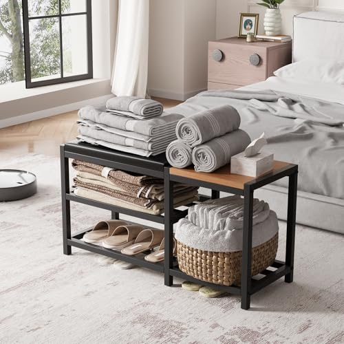 Shoe Bench with Shoe Rack,Shoe Rack for Entryway,Supports 570 lbs - Image 5