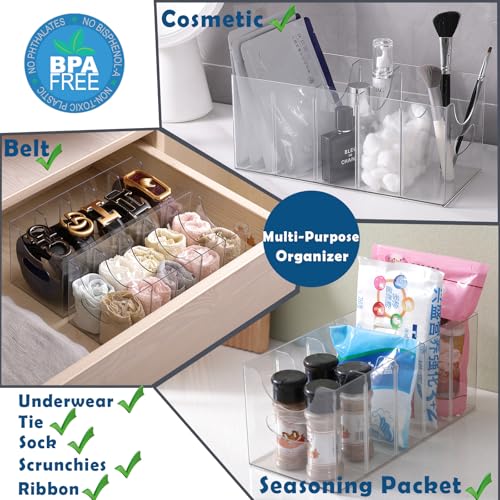Belt Organizer - 2 Pack Clear Stackable Belt holder - Image 8