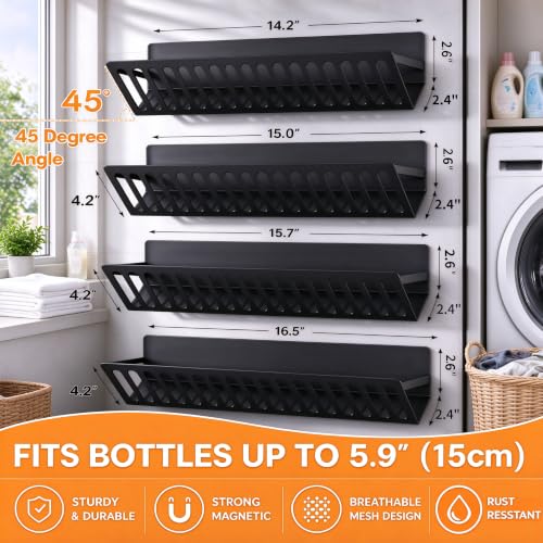 4 Pack Magnetic Extra Long Shelves for Washing | Home Organization - Image 3