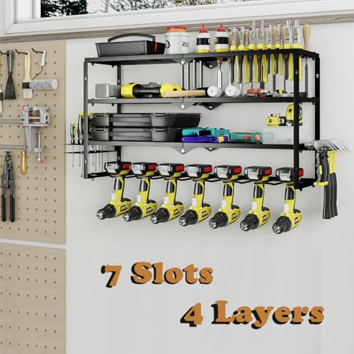 Power Tool Organizer Heavy Duty Wall Mount Drill Tools Holder - Image 3