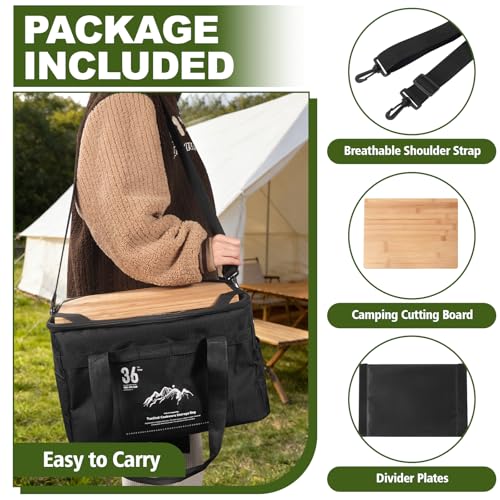 Camping Bag 36L Tactical Camp Kitchen Organizer, Cutting Board - Image 3