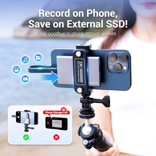 JJC SSD Holder Bracket for Samsung T5 T7 T9, Phone Tripod Mount - Image 3
