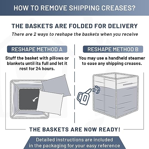 Storage Cubes 11 Inch Cotton Rope Woven Baskets | Home Organization - Image 7