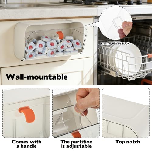 Dishwasher Detergent Pods Holder Wall-Mounted Clear - Image 5