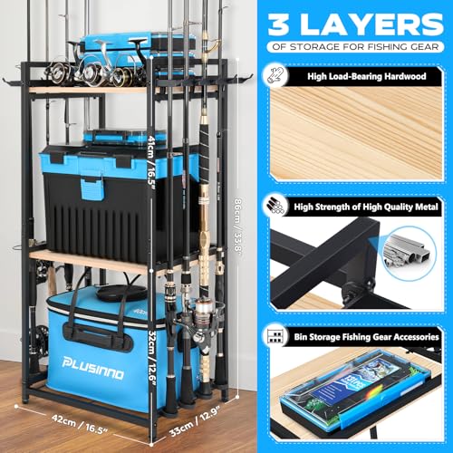 PLUSINNO 3 Tier Fishing Rod Holder, Fishing Pole Holders - Image 4