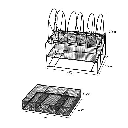 Coralov Desk File Organizer Document Tray with 5 Vertical File - Image 8